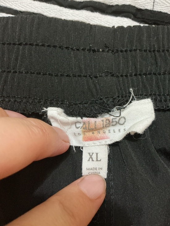 Black Track Pants with Pink-Trim Side Stripes - Picture 6 of 10